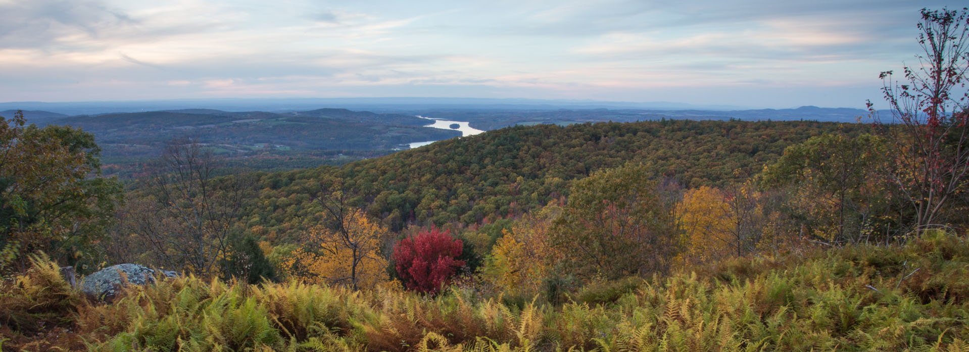 View of the Tomhannock Reservoir from the Rensselaer Plateau across the watershed sm 